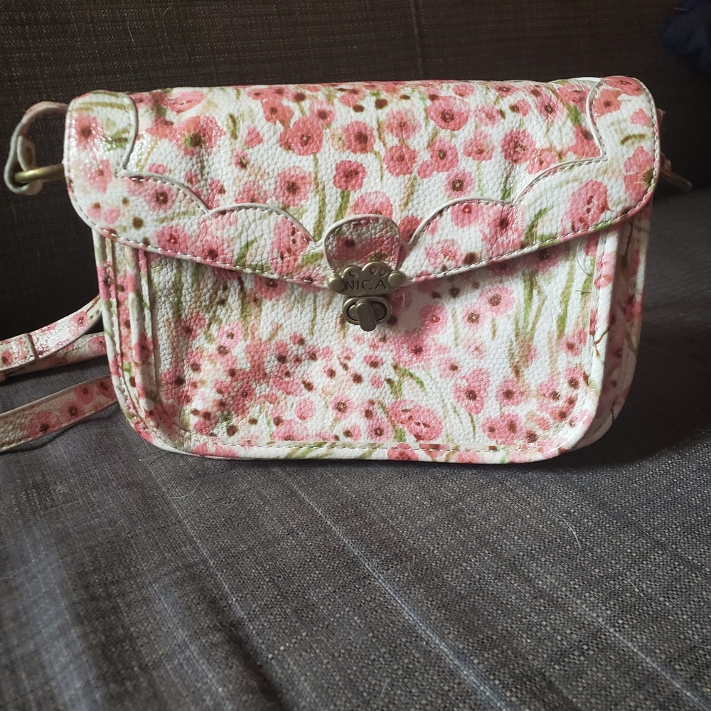 NICA Pink Floral Crossbody Purse